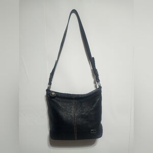 The Sak Black Pebbled Leather Shoulder Bag Purse